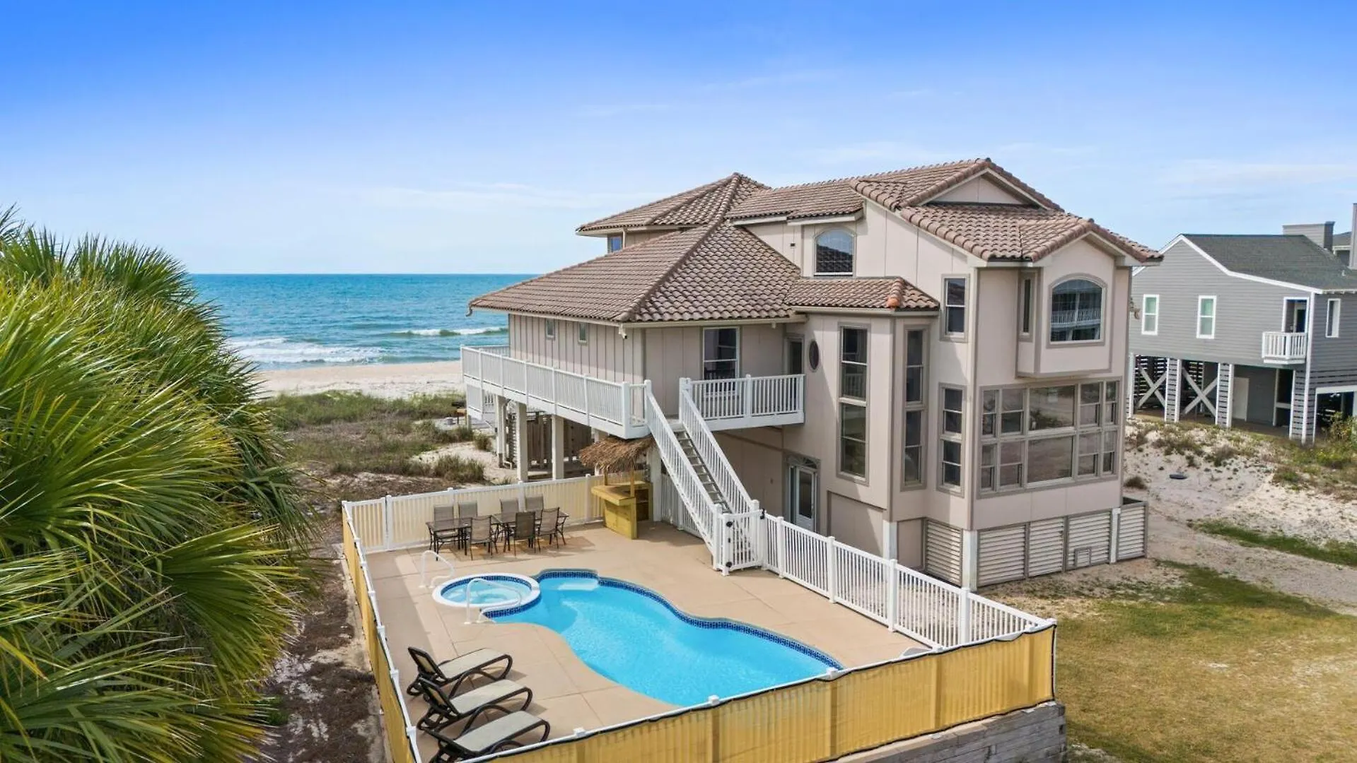 別荘 1st Dibs-beachfront-pet Friendly-private Pool-elevator